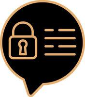 Chat Lock Vector Icon