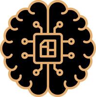 icono de vector de inteligencia artificial