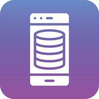 Smartphone Database Vector Icon
