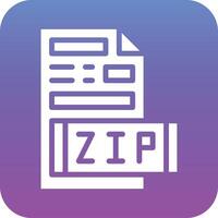 icono de vector de archivo zip