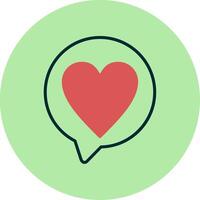 Love Chat Vector Icon