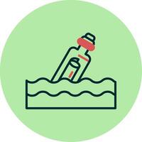 Message In A Bottle Vector Icon