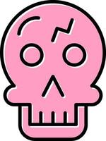 icono de vector de calavera