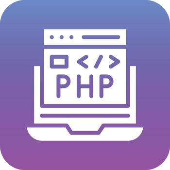icono de vector de codificación php