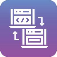 Online File Transfer Vector Icon