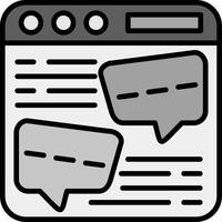 Browser Chat Vector Icon