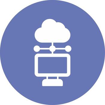 icono de vector de computación en la nube