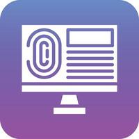 Fingerprint Database Vector Icon