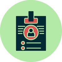 icono de vector de tarjeta de identificación