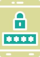 Mobile Password Vector Icon Vector Icon