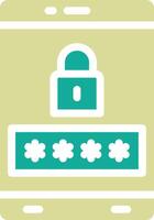 Mobile Password Vector Icon Vector Icon