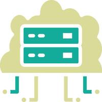 icono de vector de red de nube