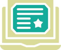 Online Certificate Vector Icon