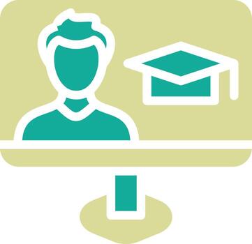 icono de vector de aprendizaje electrónico