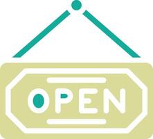 Open Store Sign Vector Icon