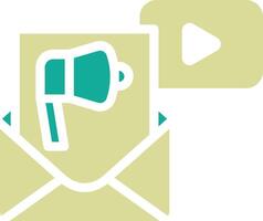 Email Video Marketing Vector Icon