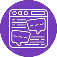 Browser Chat Vector Icon