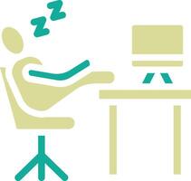 Lazy Work Vector Icon