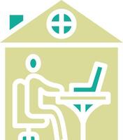 Working at Home Vector Icon