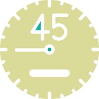 icono de vector de 45 minutos