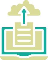 Upload File on Cloud Vector Icon