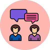 Couple Chat Vector Icon