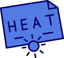 icono de vector de calor