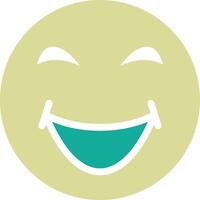 Grinning Squinting Face Vector Icon