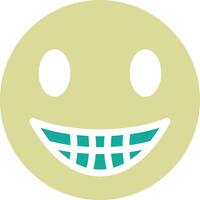 Beaming Face with Smiling Eyes Vector Icon
