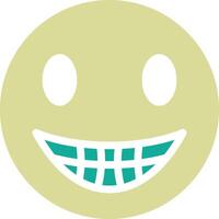 Beaming Face with Smiling Eyes Vector Icon