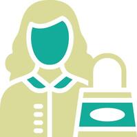 Woman Shopping Vector Icon