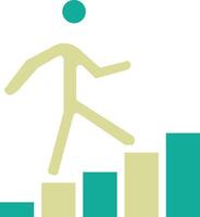 Person Climbing Stairs Vector Icon