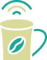 café Wifi vector icono