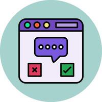 Browser Chat Vector Icon