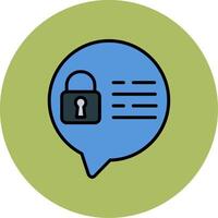 Chat Lock Vector Icon
