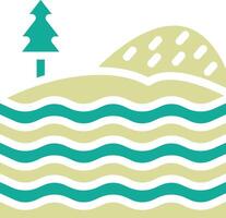 Lake Landscape Vector Icon