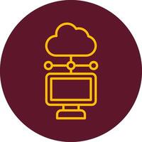 icono de vector de computación en la nube