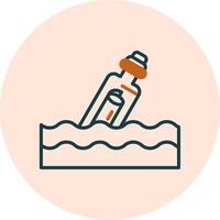 Message In A Bottle Vector Icon