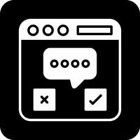 Browser Chat Vector Icon