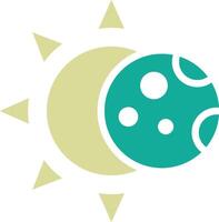 Solar Eclipse Vector Icon