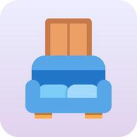 icono de vector de sofá
