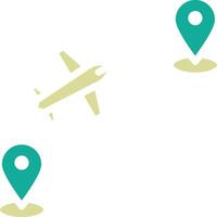 Flight Location Vector Icon