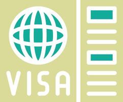 icono de vector de visa