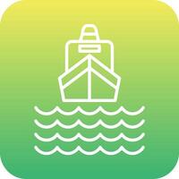 icono de vector de barco