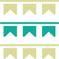 New Year Flags Vector Icon