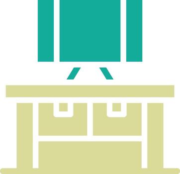 Computer Table Vector Icon