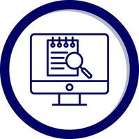 File Search Computer Vecto Icon vector