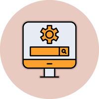 Computer Search Engine Vecto Icon vector