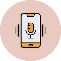 Mobile Voice Assistant Vecto Icon vector