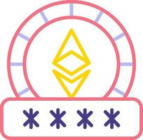 Ethereum Password Vecto Icon vector